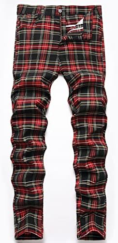 Hlače za muškarce Ležerne prilike prisiljene hlače visoke elastičnosti plus veličina Slim fiting ravne hlače pune