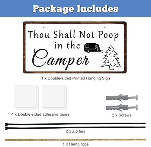 Nema potpisničkog dekora nećete se popiti u kamper visećim plakama Kampiranje kampiranja Kamper Dekor Camper