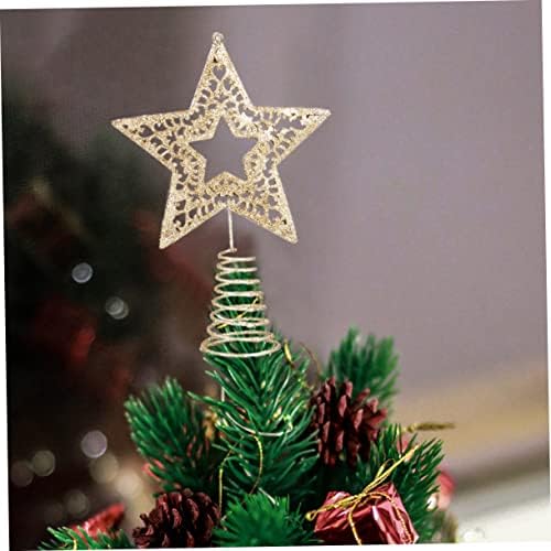Yardwe 2pcs Božićno dekorsko dekor TOP STAR Nativnost Dekor ELK dekor Nativity Ukrasi Sparkle stabla