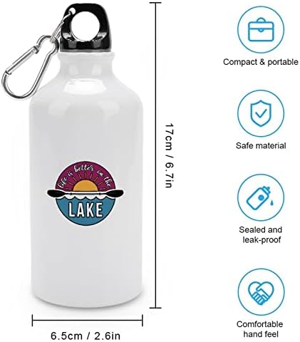Život je bolji na jezero sportskim aluminijskim bočicama prijenosne sportske boce sa karabinom i zapletom