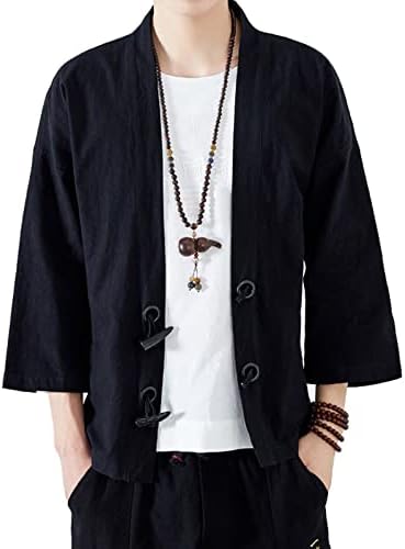 Muški kaput modni muškarci japanski Yukata casual kaputa kimono odjeća pamuk vintage labavi top jakne