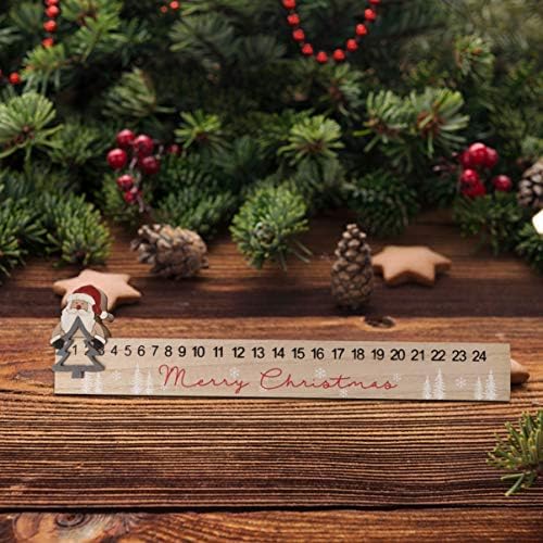PRETYZOOM Božić drva Advent Kalendar podsjetnik kalendar odbor Santa Claus 24 dan odbrojavanje