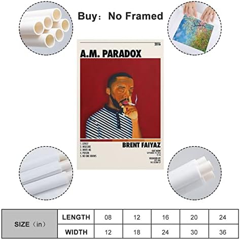 Baobaoshu Brent Faiyaz Poster A. M. Paradox omot albuma Poster Dekorativno slikarstvo platneni zidni posteri