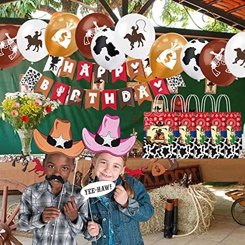 16pcs kaubojske torbe za zapadnu kauboj konja rođendanska zabava Strana poklon Goody Tretman Bomy Bags