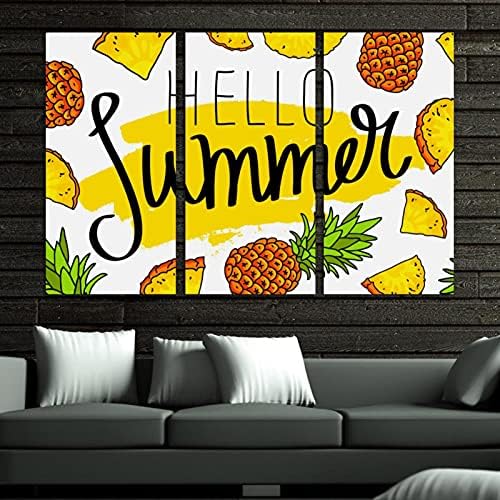 Zidna umjetnost za dnevni boravak, ulje na platnu veliki okvir zdravo ljeto tropsko voće ananasa umjetničko djelo