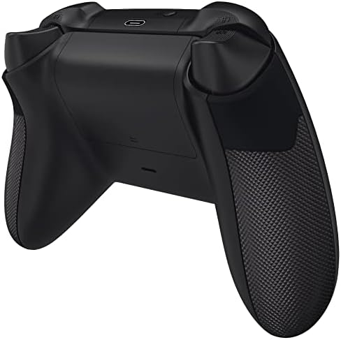 eXtremeRate Black performanse gumirane koštac zamjena natrag ploče za Xbox serije X / s kontroler, non-Slip dijamant