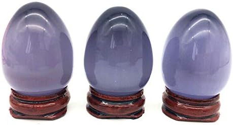 Ertiujg HuSong306 1pc Veliki ljubičasti mačji kameni kamena kamena u obliku jaja uzorak draguljastog