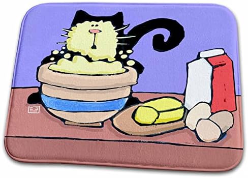 3Droze mačke, mačke, smiješne mačke, crtani, kućni ljubimci, mačići, rođendan. - prostirke za sušenje