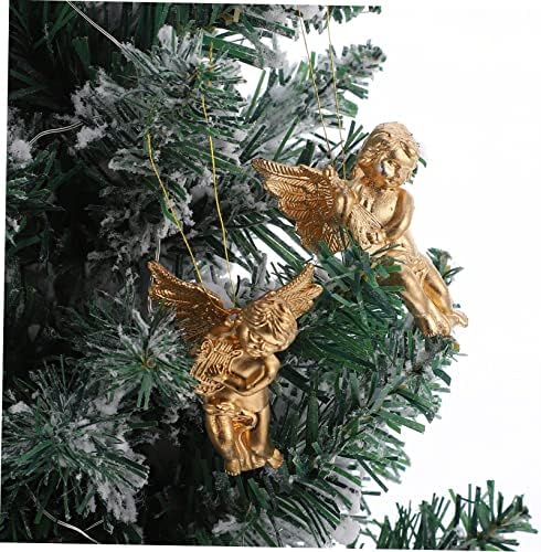 Pretyzoom 24pcs Angel Wings Privjesak Xmas Holiday Tree ukrasi angel Tree Decor Božić Angel Tree Topper