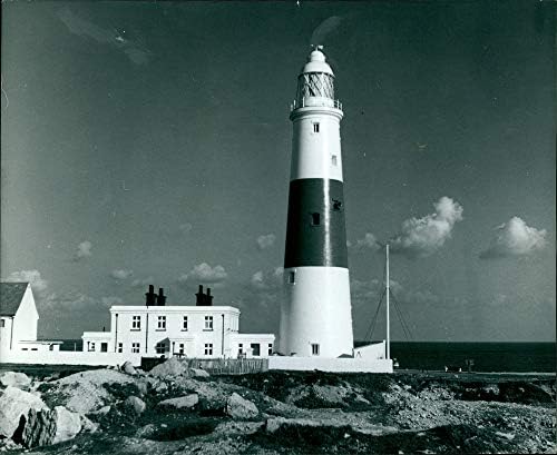Vintage photo of Porland Bill Lighthouse.