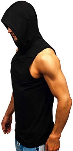POLNHDLT muški vrh rezervoara, muške kapuljače s kapuljačom Bodybuilding mišić odrezana majica majica za