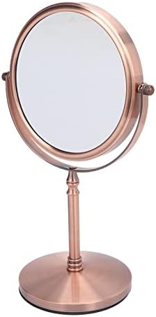 Kozmetičko ogledalo, dvostrano uvećavanje prevencije otiska prsta okruglo Vintage stolno ogledalo sa bazom