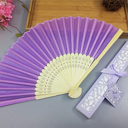 KESYOOO HANDHELD ručno savijanje ventilatori sa bambusovim okvirom Silk Vintage Retro Chinease Japanski ventilator