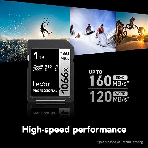 Lexar Professional 1066X 128GB SDXC UHS-I Memory Card Silver Series, C10, U3, V30, Full-HD & 4K