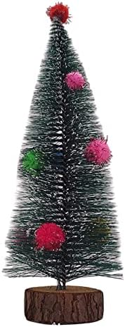 XUNION A2X5U2 Božićni mini božićno stablo Desktop Dekoracija DIY iglica ukras igle ukras božićnog bijelog