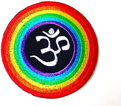 TH AUM OM Infinity Hinduizam Yoga Rainbow Logo Zakrpe za šivanje željeza na vezeno Applicy znački