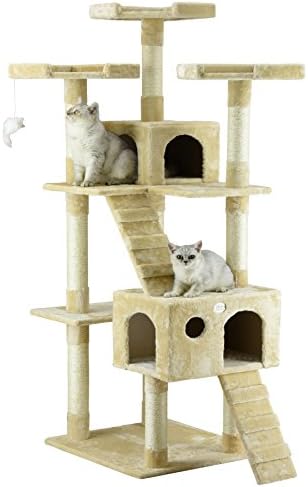 Go pet Club 72& 34; Premium Cat Tree Kitty Tower Kitten Condo za zatvorene mačke sa stubovima za grebanje,