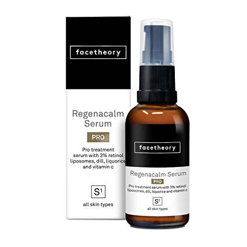 facetheory Regenacalm S1-Serum vitamina C, Target Fine linije/bore/ožiljci od akni, Retinol Serum za lice,