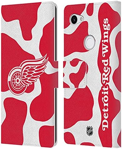 Glava Case Designs službeno licencirani NHL pola uznemireni Detroit Red Wings kožna knjiga novčanik poklopac kompatibilan