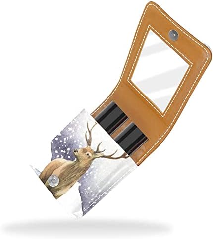 Zimska Snježna torbica za šminkanje od sobova i jelena sa ogledalom Mini torba za šminkanje svakodnevno popravljanje