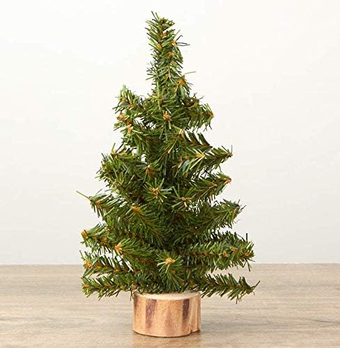 Karmelling 8 h Mini borsko drvo sa drvenom bazom / mješovitim bojama Božićni umjetni borovi drveni / božićni
