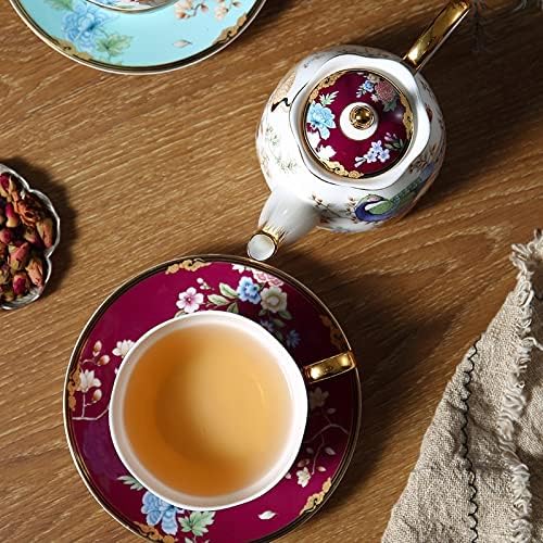 Pot kostna Kina Set Pot poplava čaša Nacionalna plima Keramički popodnevni cvjetni čaj čaja Tea