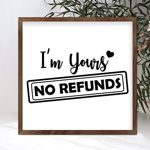 12x12in Frammed Wood Sign s tematskim temama Ljubav citati Ja sam vaš povrat novca za marelice Drveni