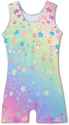 Paket Rainbow Star gimnastičkih trikoa za djevojčice malu djecu Pink Leopard Gym Biketard veličine 4t 5t