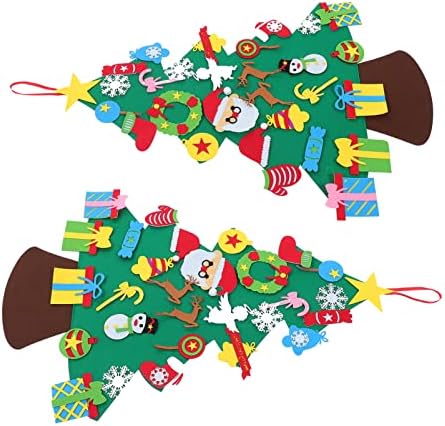 HANABASS 2 kompleta Božić privjesak za drvo: trodimenzionalni odvojivi dekor Funny djeca Garland raspored