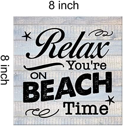 Lameila Beach Sign Start Art Prints Platno Boraj Rustikal Relax Nalazite se na plaži Time Ispis