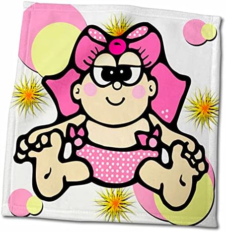 3Droza Slatka država Pink Polka Dot Baby Girl - Ručnici
