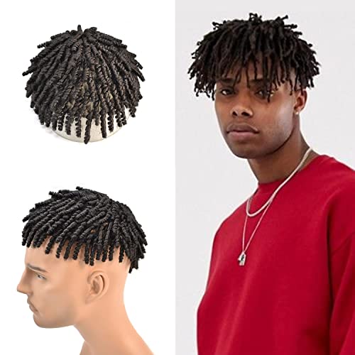 Afro heklane pletenice tupe za crne muškarce afroamerički Dreadlock human Hair Piece Full Poly Skin Pu injektirani
