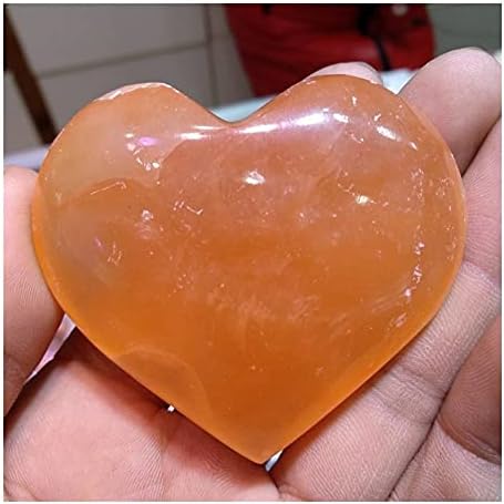 Huklab za narančasti kalcit kristalno srčano mjesto Kamen prekrasan ljubavni poklon wanhongyin