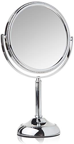Jerdon dvostrana stolna ogledalo - ogledalo šminke sa 10x uvećanjem i okretnim dizajnom - prenosiv 6-inčni