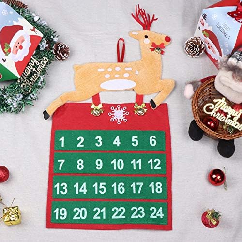 Abaodam divan Elk sa Bell dizajn odbrojavanje kalendar Božić viseći Ornament netkani Advent Kalendar dekoracije