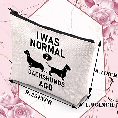 BDPWSS jazavčarske kozmetičke vrećice za žene Dachshund Lover Poklon I bio normalan prije 2 jazavčasti