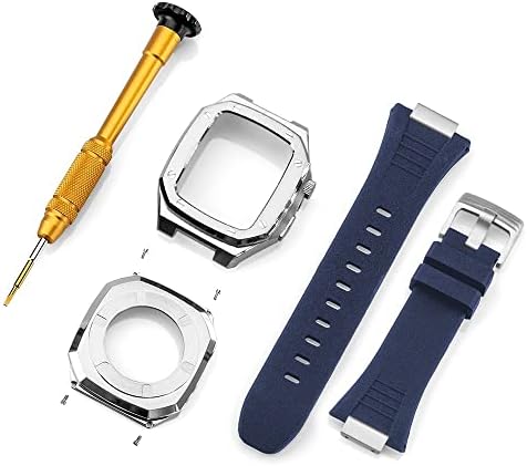 Eemall futrola od nehrđajućeg čelika za Apple Watch Band Modifikacija 45mm 44mm 41mm Metalni mod