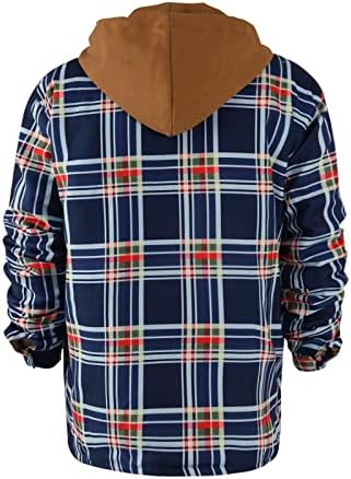 Jakne za muške muške prekrivene obložene gumb dolje ploče košulja dodaju baršuna da drže topla jaknu sa haubom