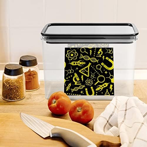 Naučna crna i žuta spremnika za skladištenje hrane Plastična čista kutija za odlaganje sa poklopcem brtve