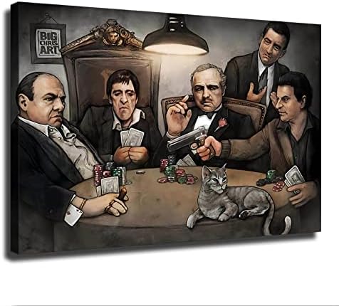 Mob Boss Poker slika Poster Kućni zid Art Deco poklon HD Print Art estetski zid Deco frameless Framered