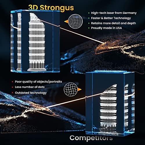 STRONGUS 3D Crystal Photo-Prilagodljiva 3D slika Crystal-personalizirane ideje za poklone Majčin