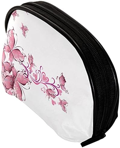 Toaletna torba, kozmetička torba za putovanja za žene muškarci, ljubičasti cvijet visoka peta leptir