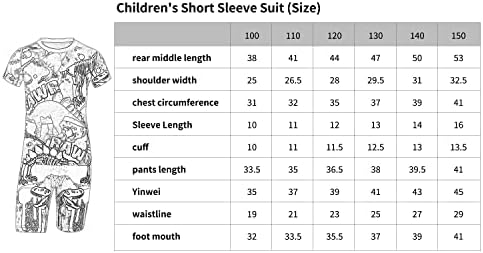 Weimostar Kid's Crewneck Ležerna majica 3D Print Kratki rukav Dječji modni majica i kratke hlače za dječake