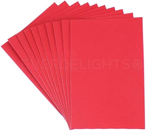 10 pakovanja - Cleverdelights 8 x 12 pjenastih plahta - crveni - veliki samoljepljivi obrtni listovi