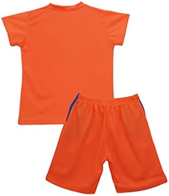 ZDHOOR DJEČJI BOY UNISEX 2pcs Sportski odijelo Kratki rukavi Majica i kratke hlače Outfit košarkaški