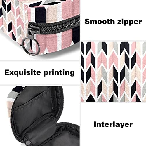 Geometry Pink torba za šminkanje, kozmetička torba, Prijenosna toaletna torba za žene i djevojčice