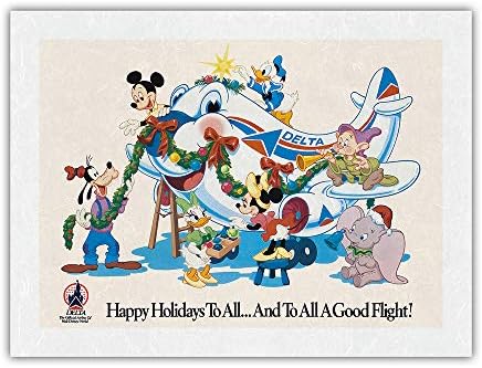Pacifica Island Art Mickey Mouse i Disney likovi - Sretni praznici za sve-Delta Air Lines -