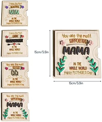 TBuiall Creative Drveni obrt Dekor dekor, interaktivni odabir Tekst Prezentacija Jedinstveni pokloni za mamu