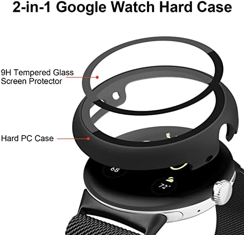 AMZPAS kompatibilan sa kućicom zaslona Google Pixel Watch, odbojnik otporan na ogrebotine od 3