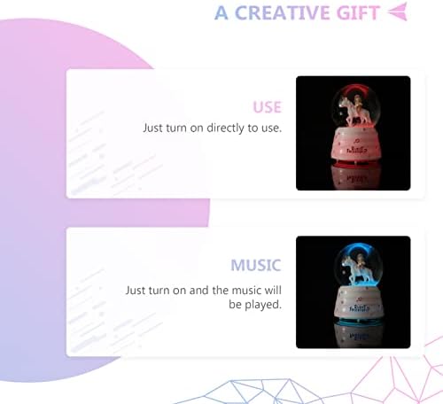Abaodam Girls Gifts Gifts 2pcs Girl sa - LED smola rođendan globusi Žene - bajke Stol Music Globe